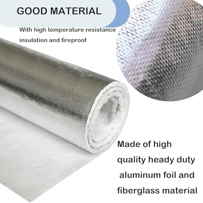 Fiberglass Blanket, Fireproof Insulation Baffle Rated to 2400F,Insulation Blanket for Wood Stove Baffle, Fireplace, Pellet Stove, Chimney, Furnace, Boiler, Pizza Ovens and Forge（39.4x39.4x0.15inch）