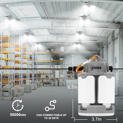 70w LED Temporary Work Light,10500Lm 5000K Super Bright Construction Lights 4 Adjustable Light Panels,Led Work Light IP67 Dust Waterproof with Hook Portable Linkable for Job Site Garage Lighting - size: 70 W