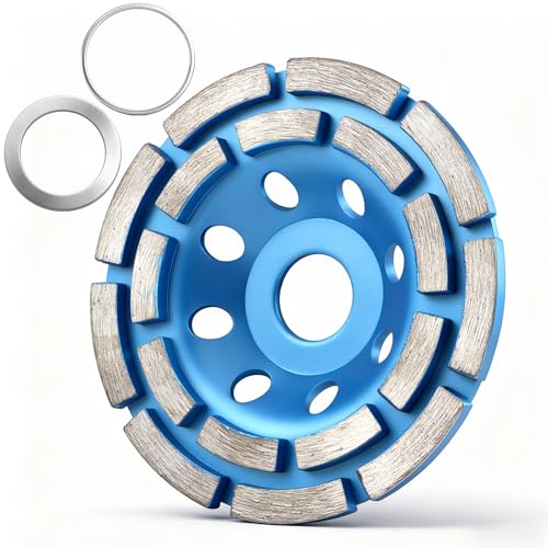 4 1/2" Concrete Grinding Wheel, Double Row Diamond Cup Wheel Angle Grinder