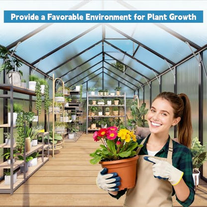 12 PCS Polycarbonate Greenhouse Panels, 60''X 24''X 0.24'' Twin-Wall Roof Panels Sheets, Waterproof UV Protected Plastic Roof Sheeting for Greenhouse Covering - size: 5' X 2' X 0.24" 12Pack