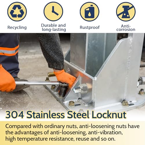 M6-1.0 Lock Nut, 150Pcs Stainless Steel Nylock Insert Locking Nuts - size: M6-1.0, 150 Pack