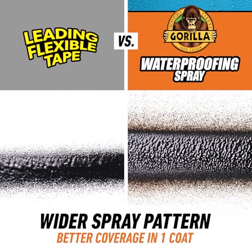 Gorilla Waterproofing Spray, Clear, Flexible Rubberized Sealant, 14 oz - color: Clear, size: 1 - Pack