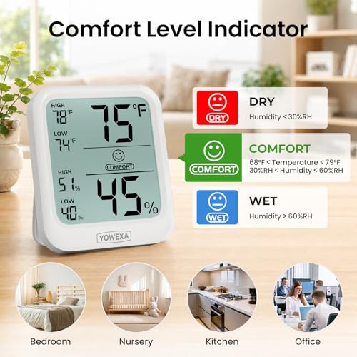 Room Thermometer Indoor, Digital Hygrometer Humidity Meter