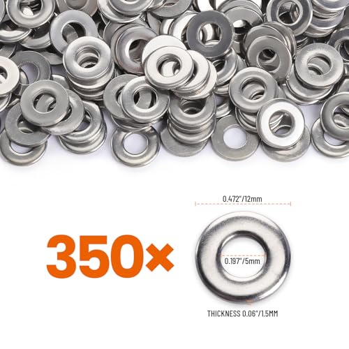 350-Piece 304 Stainless Steel POP Rivet Washers for 3/16"