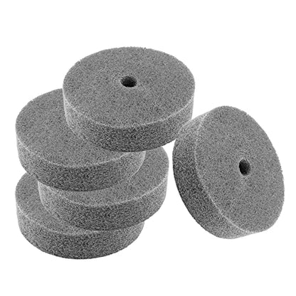 5Pcs Nylon Fiber Polishing Buffing Wheels 75mm/3" Deburring Wheel for Grinder Buffing Machine, Polishing Disc Wheel, Grey - style: 3", 5Pcs, Grey
