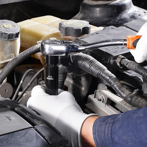 VEVOR Impact Socket Set 1/2 Inches 19 Piece, Deep Socket, 6-Point Sockets, Rugged Construction, Cr-V, 1/2 Inches Drive Socket Set Impact 3/8 inch - 1-1/2 inch, with a Storage Cage - size: 1/2" 19PCS