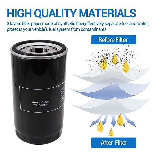 T5710-38031 Hydraulic Oil Filter Replace for T4620-38031 T4620-38032 T4620-38033 Compatible with Kioti Tractor Bobcat CT335 CT440 CT445 CT450 CT50 DK35 DK40 DK45 DK50 DK55 DK65 DK75 DS4110 DS4510 HS