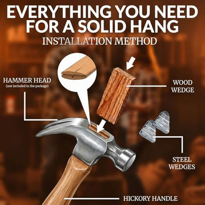 1 Sledge Hammer Handle Replacement for 2–4 lb Made of American Hickory Wood - style: 1 pack