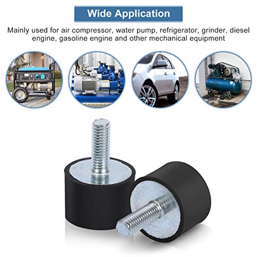 Rubber Shock Absorber Mounts Set of 4 Rubber Isolator Mounts with Studs M6 Anti Vibration Silentblock for Car Boat
