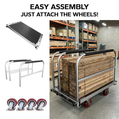 2IN1 Heavy Duty Panel Truck, 36" x 24" Platform Cart