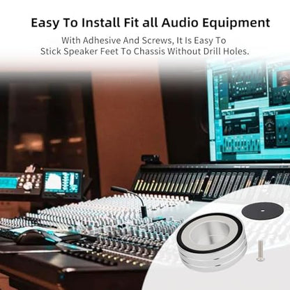 Audio Isolation Feet Aluminum Load 400KG Amplifier Feet 58 * 22MM(4Pcs) - color: Sliver