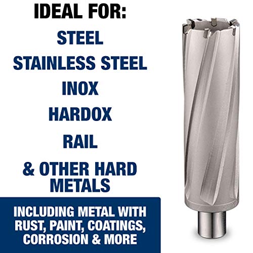 CS Unitec | 9-1-132 C | 1" Diameter x 1" Depth TCT Annular Cutter, with Pilot Pin, 3/4" Weldon Shank - size: 1" Dia., style: 1" Depth of Cut