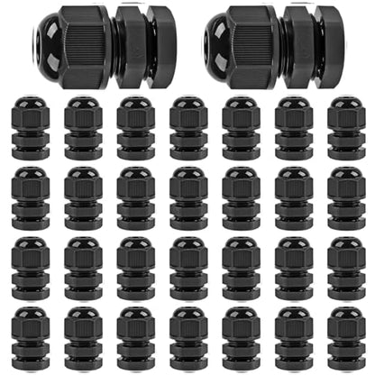 30 Pcs 1/4" NPT Cable Gland 4-8mm Waterproof IP68 Nylon PA66 Connector