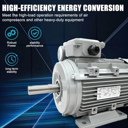 2 HP Electric Motor 220V Single Phase, 1720 RPM, 7/8" Keyed Shaft, High Efficiency AC Motor for Air Compressor, Pump, Fan and Industrial Equipment - size: 2HP（220V）