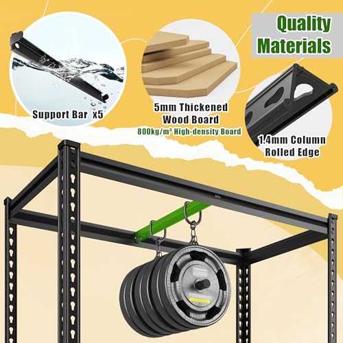 DurayLoly 2 Pack Storage Shelves Adjustable and Wobble-Free Rack for Garage
