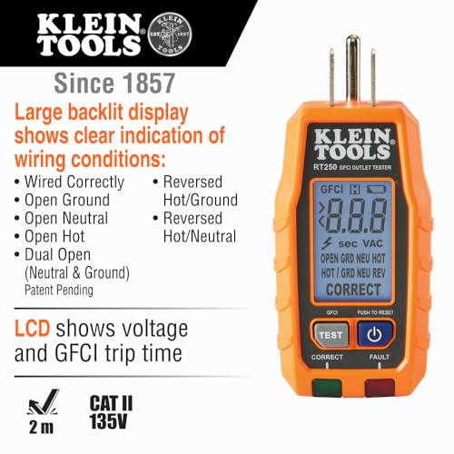 Klein Tools 69355 Digital Multimeter Premium Electrical Test Kit with Non-Contact Voltage Tester, Receptacle Tester, Test Leads - style: Premium Tester 3-Piece Kit