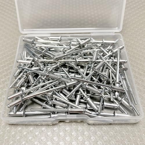 Maozaa 100Pcs 1/8" x 5/16" Aluminum Blind Rivets, Pop Rivets, Silver - color: Silver, size: 1/8" x 5/16"