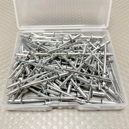 Maozaa 100Pcs 1/8" x 5/16" Aluminum Blind Rivets, Pop Rivets, Silver - color: Silver, size: 1/8" x 5/16"
