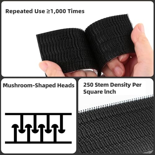 3M Dual Lock SJ3550 Reclosable Fastener, 1"×4ft, Black, 2 Pack - size: 1"×4ft, style: 2 Pack