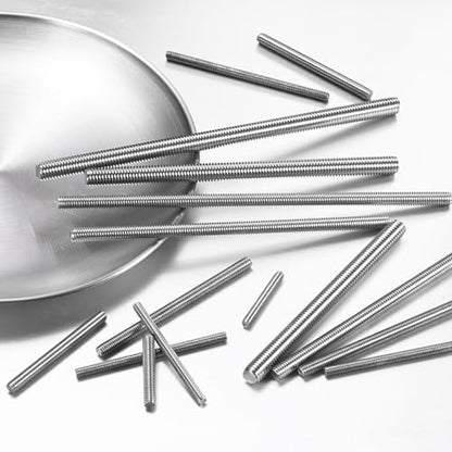 M METERXITY 12-Pack Fully Threaded Rod, M5x60mm 304 Stainless Steel Right Hand Thread Bar Studs for Furniture Anchor Bolts/Clamps/U-Bolts, Metric Threaded Screw - size: M5x60mm
