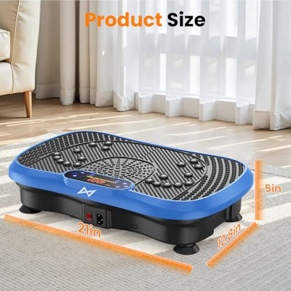 AXV Vibration Plate Exercise Machine Fitness Platform Body Vibrating Board - color: BT.PRO.BLUE