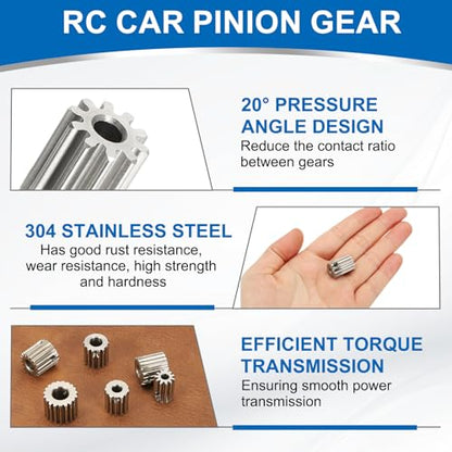 uxcell 1 Mod 10T Spur Gear 4mm Bore, 304 Stainless Steel Pinion Gear - size: 1 Mod 10T, 4mm