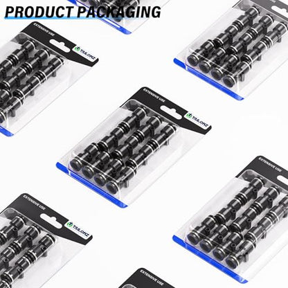 TAILONZ 1/2" x 1/4" Reducer Push-to-Connect Fitting PG1/2-1/4 10Pcs - size: 1/2"OD x 1/4"OD