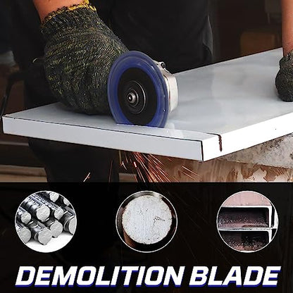 YIJING 5" Diamond Metal Cutting Wheel for Rebar Sheet Metal Angle Iron Stainless Steel - size: 5 inch