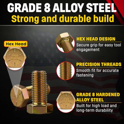 Chenango Supply 5/8-11 x 1-1/2" Grade 8 Hex Head Cap Screws - size: 5/8-11 x 1-1/2" Hex Bolt
