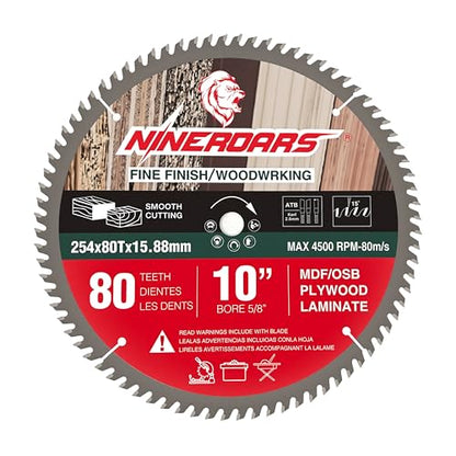 10 Inch 80T Carbide Table Saw Blade for Wood Cutting - size: 10 Inch-80T