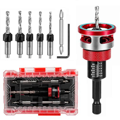 Countersink Drill Bit Set for Woodworking, 7-Piece