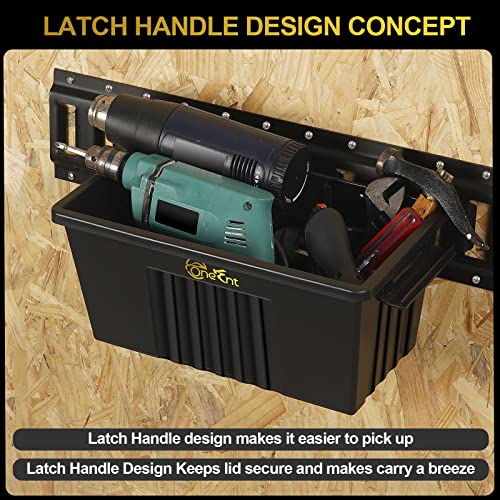 2-Pack E-Track Basket Storage Bins, 14.5 Inche Long, 200 lbs Capacity