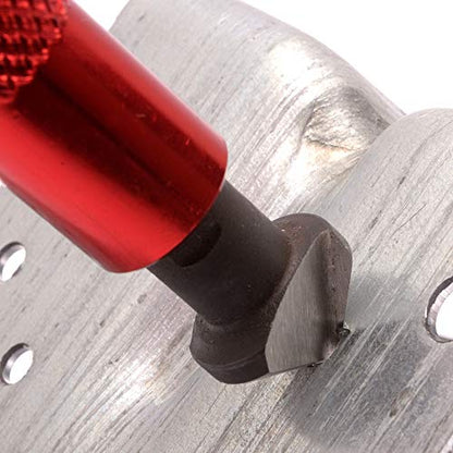 AFA Tooling Deburring Tool Set & 2 Countersink Hand Reamers, Red CNC Handle - style: 2 Reamers & Deburring Tool