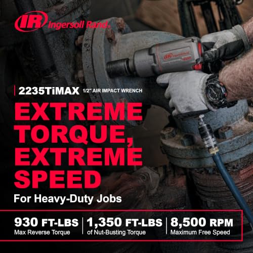 Ingersoll Rand 2235TiMAX 1/2-Inch-Drive Air Impact Wrench with Up to 1,350 Foot-Pounds Torque Output - size: Standard Anvil (Single Unit), style: 2235 Legacy, Standard Anvil