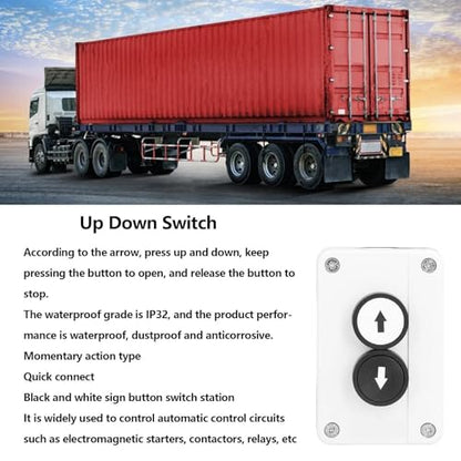 SGKJ‑2N Push Button Switch Station Up Momentary Push Button Switch Station Box Button Box Roller Door Truck Tail Switch Rainproof Controller