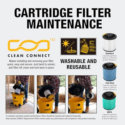 DEWALT HEPA Shop Vac Filter Replacement DXVC6914 - style: DXVC6914