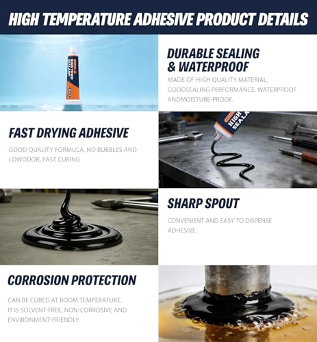 High-Temperature Silicone Sealant 0.68 Fl.oz Heat Resistant Glue for Microwave Ovens, Appliance Glass & Microcrystalline Panels(20ml*2) - size: 20mL*2