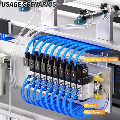 TAILONZ Blue 4mm OD 2.5mm ID PU Air Hose Pipe Tube Kit 32 Meter 100ft - color: Blue, size: 4mm OD/100ft/32m
