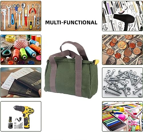 Canvas Tool Bag Organizer - 16 Inch, Large Capacity, Green - color: Green - 16 inch