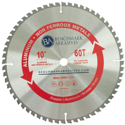 Benchmark Abrasives 10" TCT Circular Saw Blade, 60 Teeth