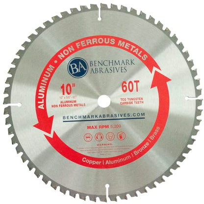 Benchmark Abrasives 10" TCT Circular Saw Blade, 60 Teeth