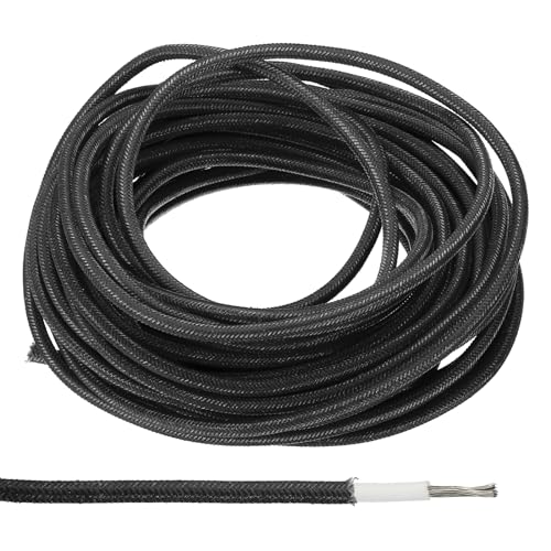 PATIKIL 9.8Ft 18AWG Electronic Wire, -30 to 200 Degrees Celsius Insulated High Temperature Resistant Electrical Flexible Silicone Cable for Lamp Boiler Heater, Black - color: Black, size: 18AWG