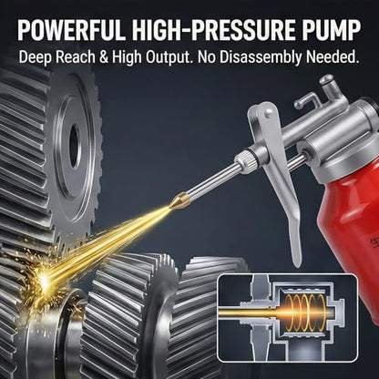 2 Pcs Pump Oiler Can, 250ml, Aluminum, Red - size: 2PCS 250ml/8 oz