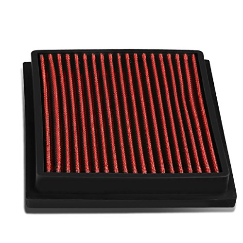 DNA Motoring AFPN-071-RD Clean Air Washable Drop In Panel Air Filter Enhance Engine Performance [Compatible with 10-15 Prius 1.8L / 12-17 Prius V 1.8L / 11-17 CT200h 1.8L / 15-17 NX300h 2.5L] - style: 10-15 Prius Red