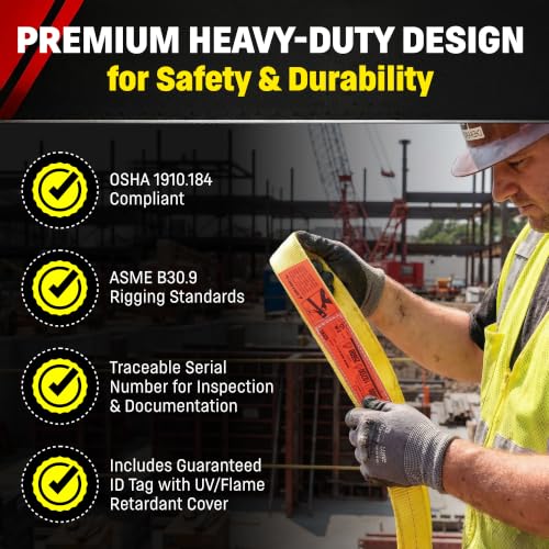 DD Sling 2" x 14' Nylon Endless Lifting Sling – USA Made - size: 2"x14'