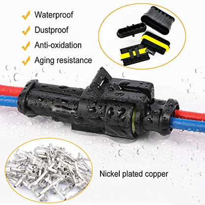 372pcs 1/2/3/4/5/6 Pin Connector Automotive Electrical Waterproof Connector - style: 372 pcs