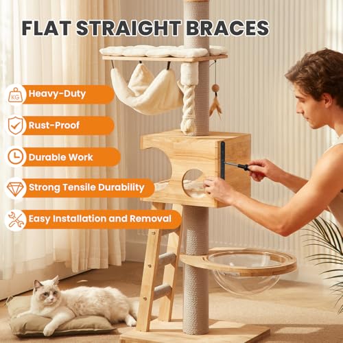 Alise Flat Bracket ,10 Inch Black Mending Plate Flat Brace for Wood Shelves - color: Black, size: 10 Inch