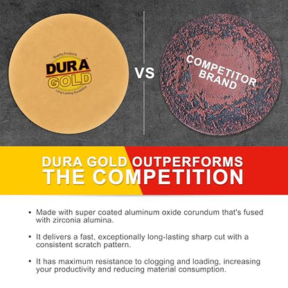 Dura-Gold Premium 1000 Grit 1" Gold Hook & Loop Sanding Discs, Box of 100 - style: 1000 Grit