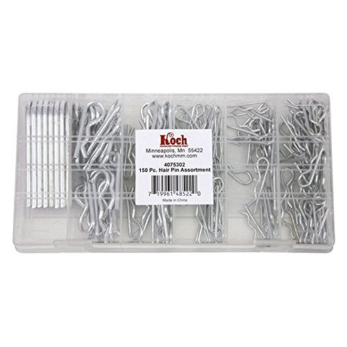 Koch Industries 4075302 Wire Hair Pin Clip Assortment, Yellow Zinc Plated, 150-Piece