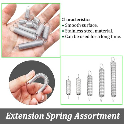 80 PCS Extension Spring Assortment Kit 5 Different Sizes - size: 80PCS (5 Sizes)